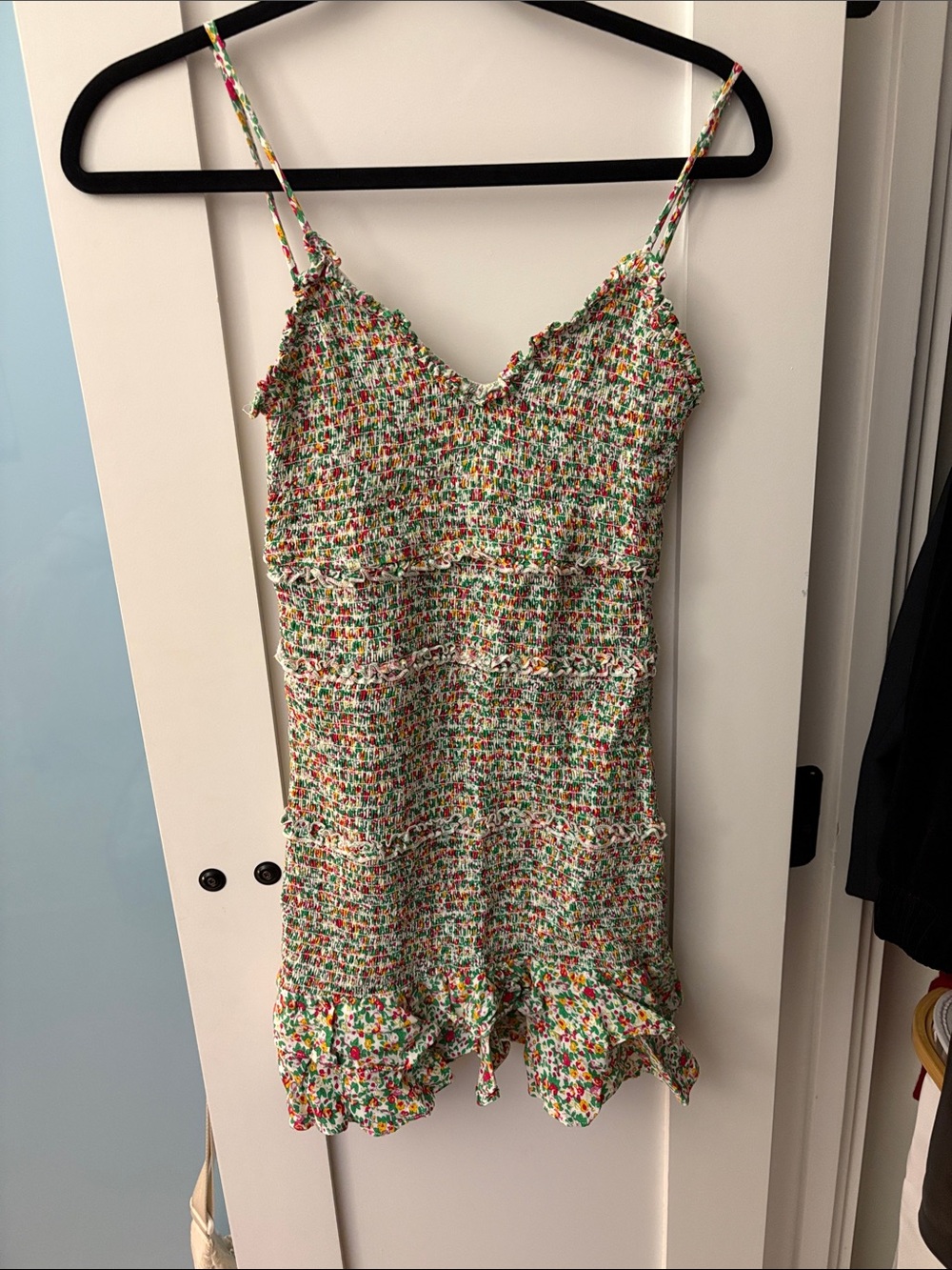Floral Smocked Sleeveless Mini Dress